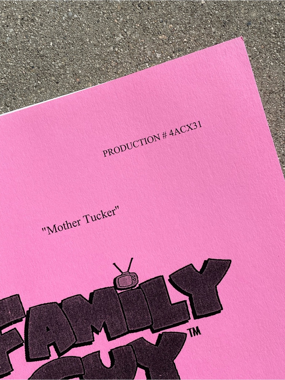 Family Guy 2005 Production Used Table Draft Script Mother Tucker Phyllis Diller! View 3